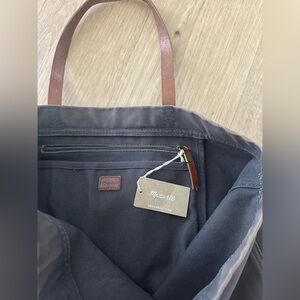 Madewell Gray Canvas Tote Bag
